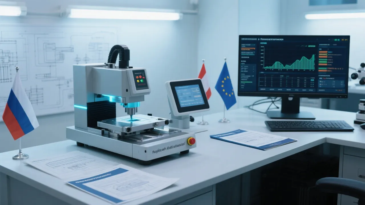 مخطط توضيحي لعملية اختبار الشد باستخدام UTM20KNM مع عرض دقيق للقوة مقابل الإزاحة