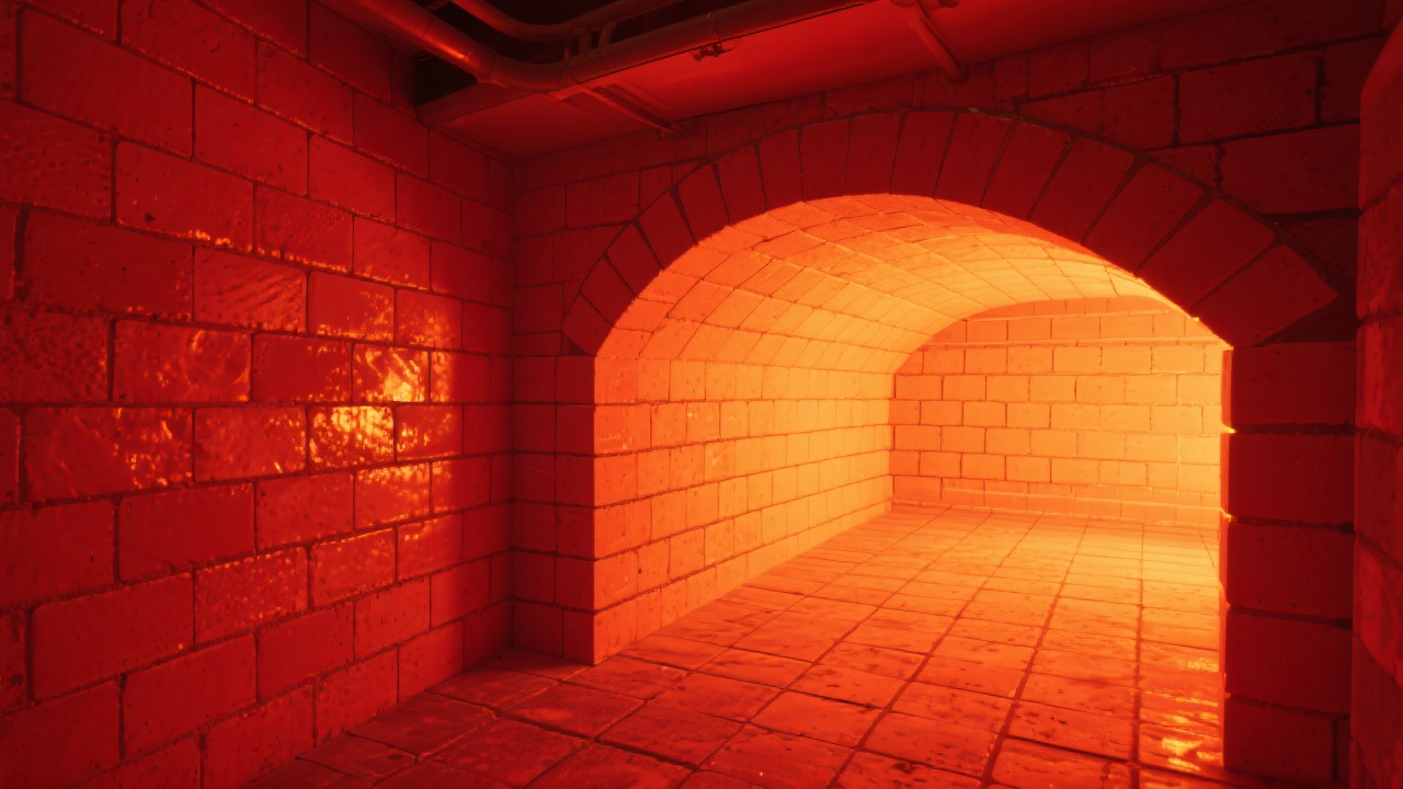 High - temperature refractory corundum bricks installed in a chemical reactor