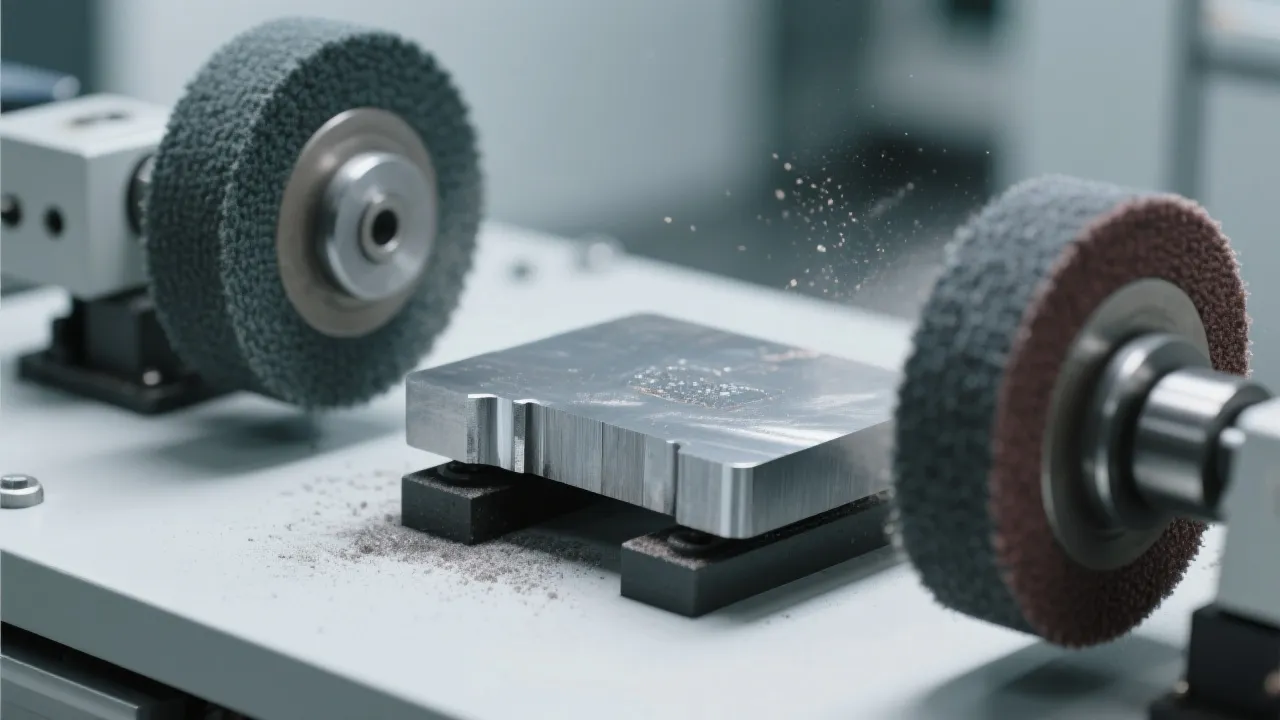 Durómetro magnético automático en proceso de medición sobre pieza aeroespacial de acero