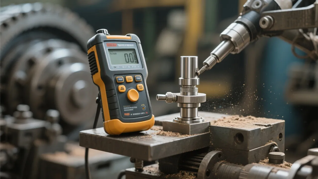 رسم بياني يوضح خطوات تركيب وتثبيت مقياس صلابة بروش YHB-3000H في بيئة العمل