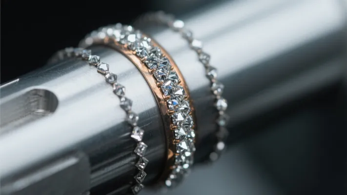 Diamond grinding disk in action on gray cast iron