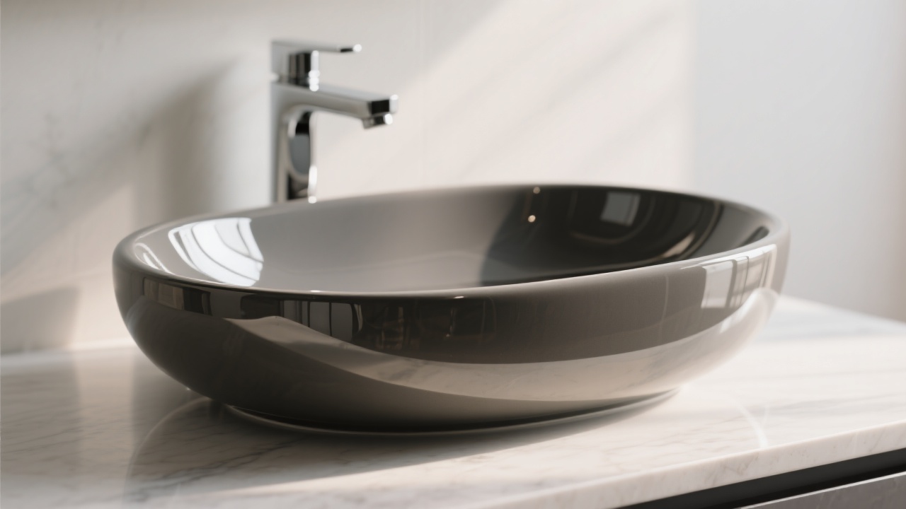 自然优雅双盆壁挂式洗脸盆使用中