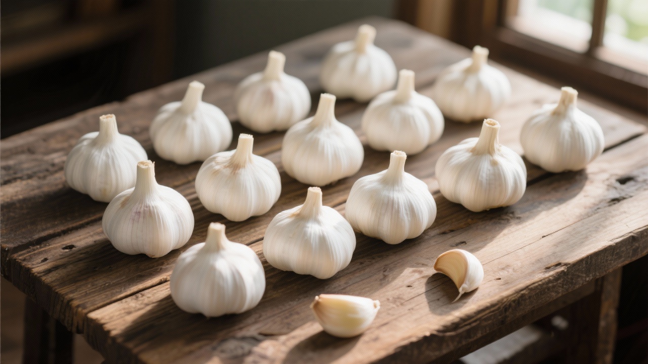 Netzstruktur eines 10 kg Knoblauchnetzbeutels mit optimierter Luftzirkulation