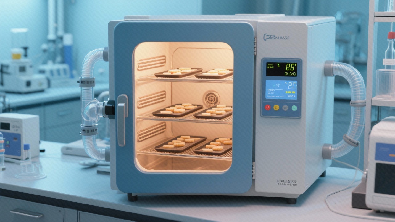 График температурной стабильности вакуумной сушилки DZ-2BCII в течение 8-часового эксперимента