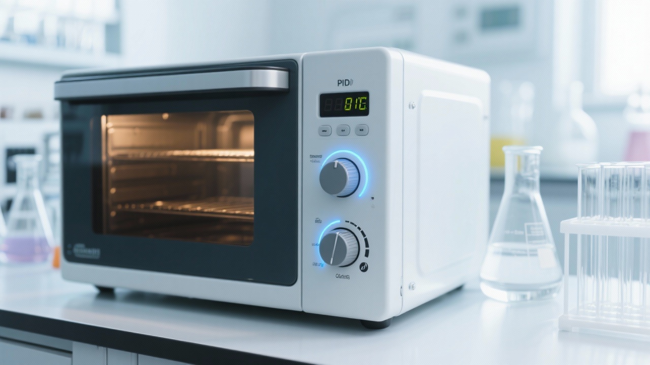 实验室干燥设备内部温控模块结构图，展示传感器、加热元件与PID控制器的位置关系