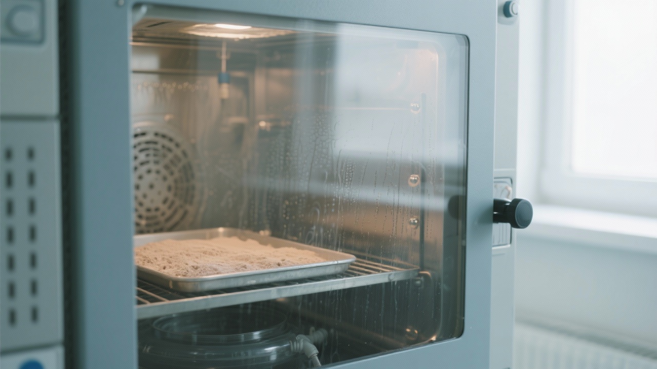 مختبر يحتوي على عدة أجهزة تجفيف تحت الفراغ متصلة بشبكة إنترنت للتحكم عن بُعد