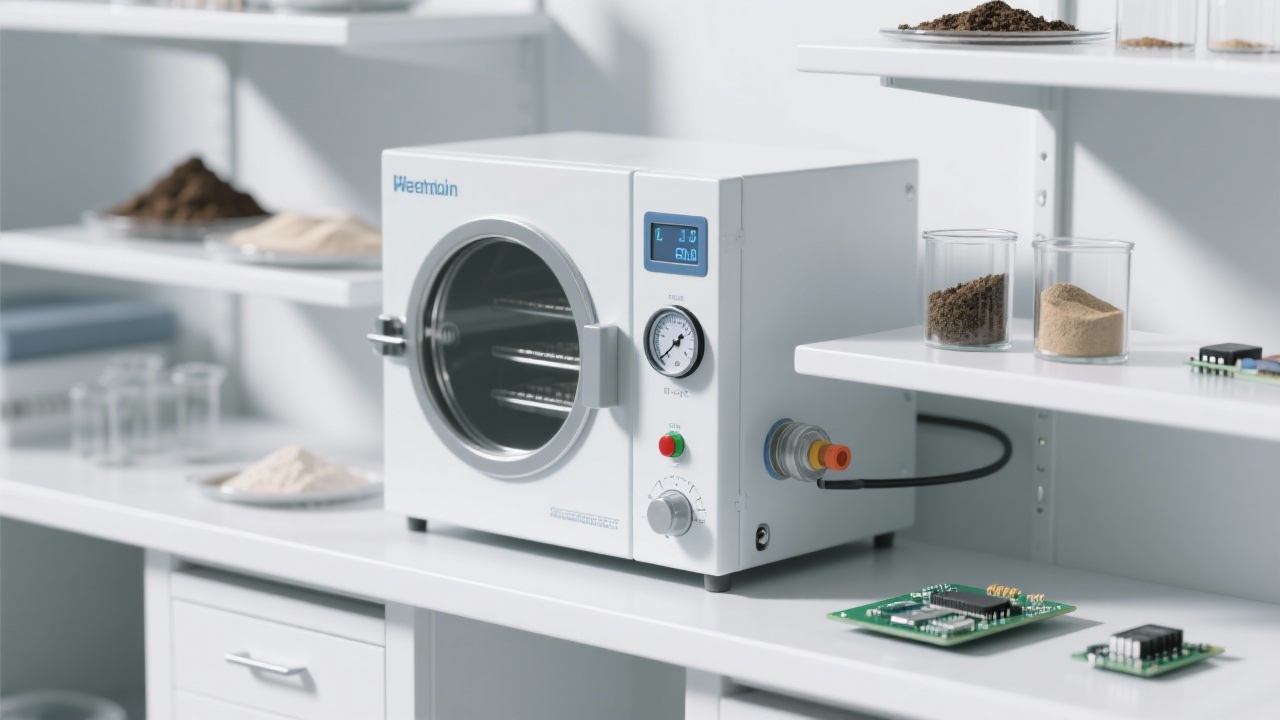 Laboratory setting showing application of vacuum drying on heat-sensitive pharmaceutical samples