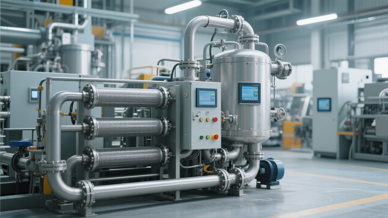 Industrial vacuum dryer with digital control panel showing real-time temperature and pressure readings