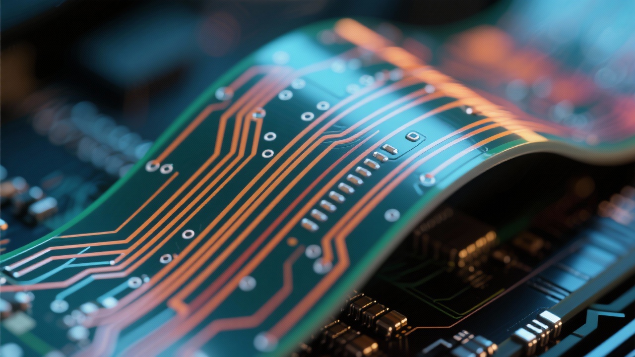 Close-up view of a 0.2mm microvia on a high-density FPC, demonstrating precise hole formation and clean copper plating
