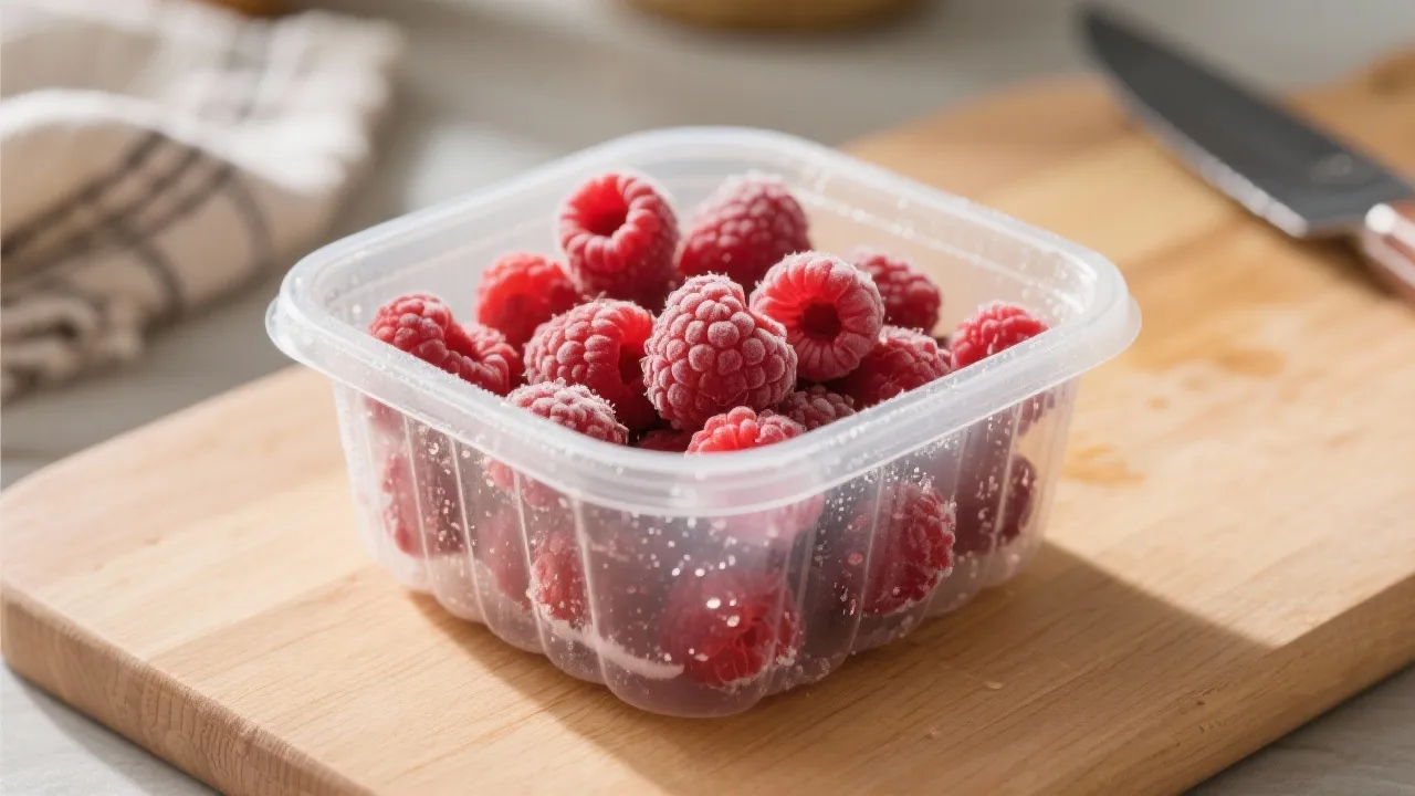 مقارنة بين بنية الخلايا في التوت الأسود المجمد بسرعة مختلفة