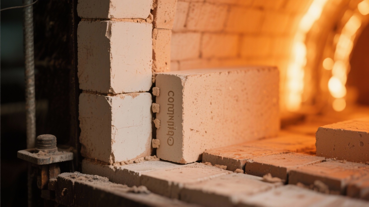 机械切割后的高铝耐火粘土砖实物图，显示六面平整、边缘锐利的高精度特征