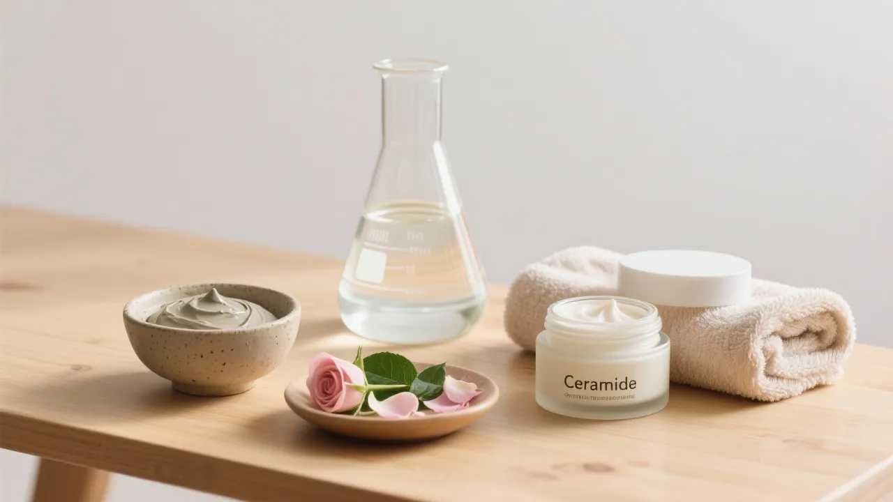 Technical diagram illustrating foundation emulsion droplet stability and homogenization process