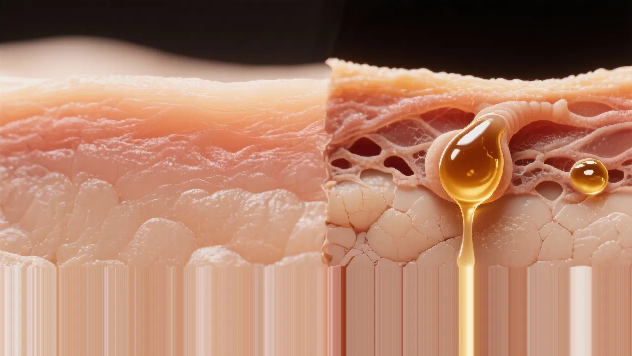 Step-by-step illustration showing how to prep lips before applying waterproof lip liner