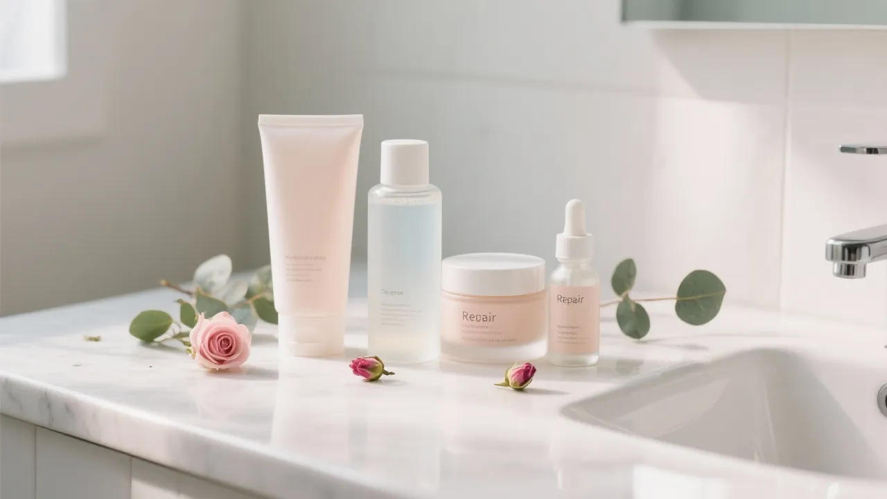 Illustration showing three common lip shapes: thin, thick, and asymmetrical — each with recommended lip liner application tips