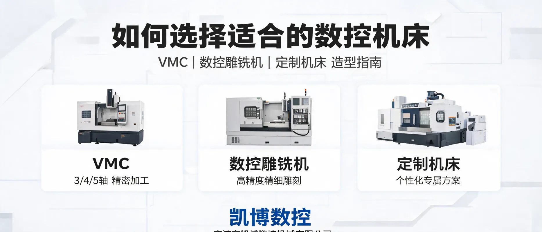 如何选择适合的数控机床：VMC、数控雕铣机与定制机床选型指南 - 宁波市凯博数控机械有限公司