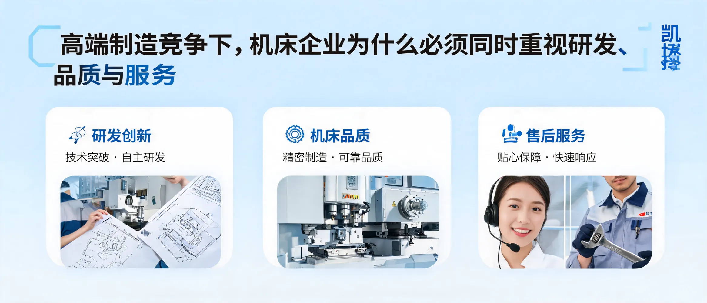 高端制造环境下机床企业研发、品质与服务协同发展示意图