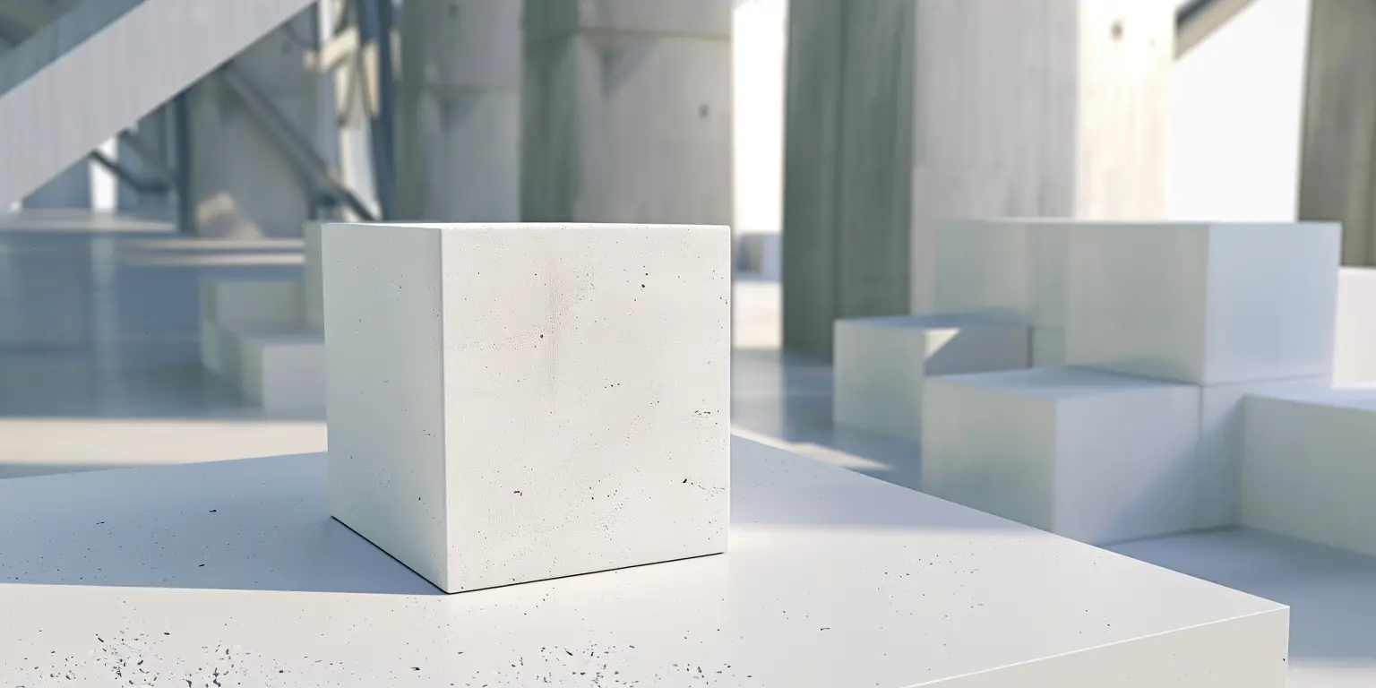 High-density silicon brick cross-section showing uniform grain structure and low porosity