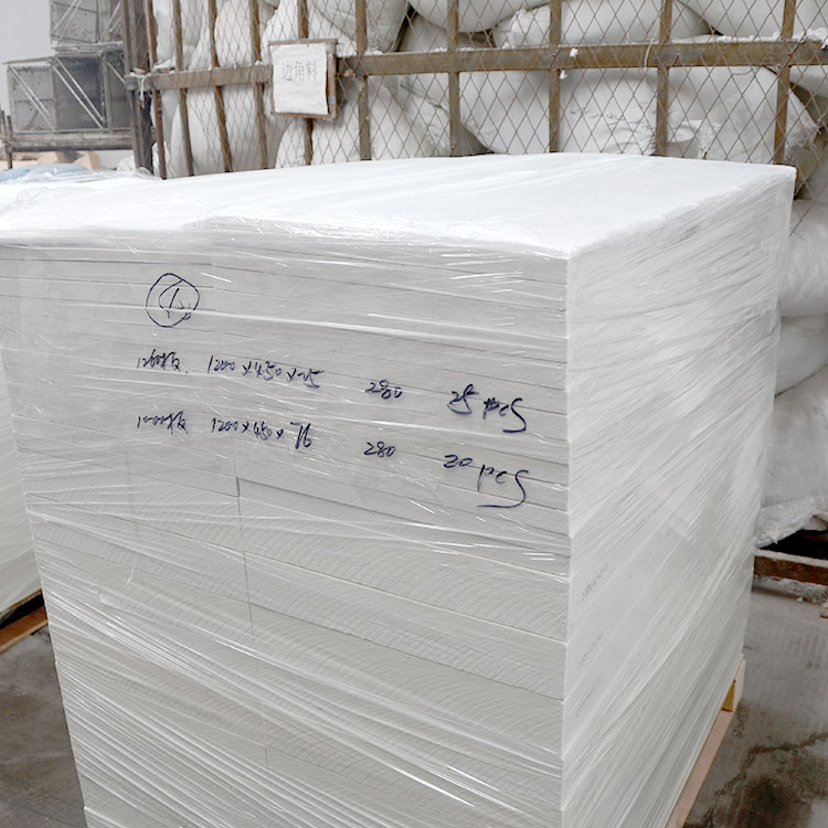 Close-up of surface crack patterns on high alumina insulating bricks after thermal cycling