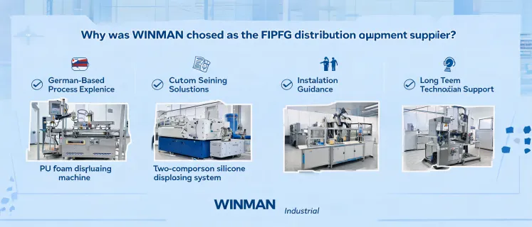 معدات WINMAN لتوزيع FIPFG مع تطبيق ختم صناعي مخصص