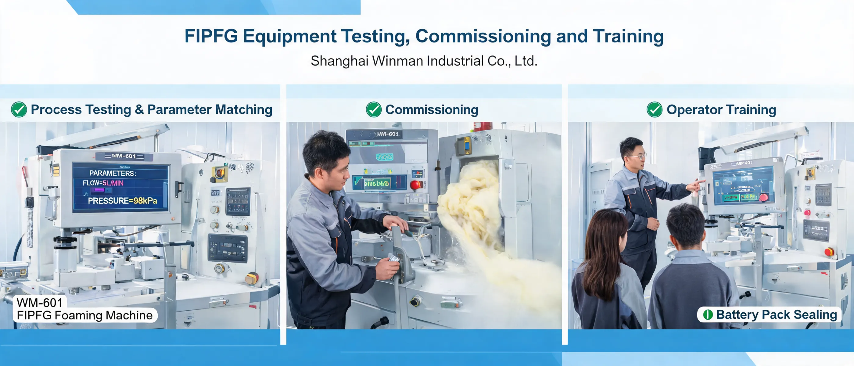 FIPFG Equipment Testing, Commissioning and Training | Shanghai Winman Industrial Co., Ltd.