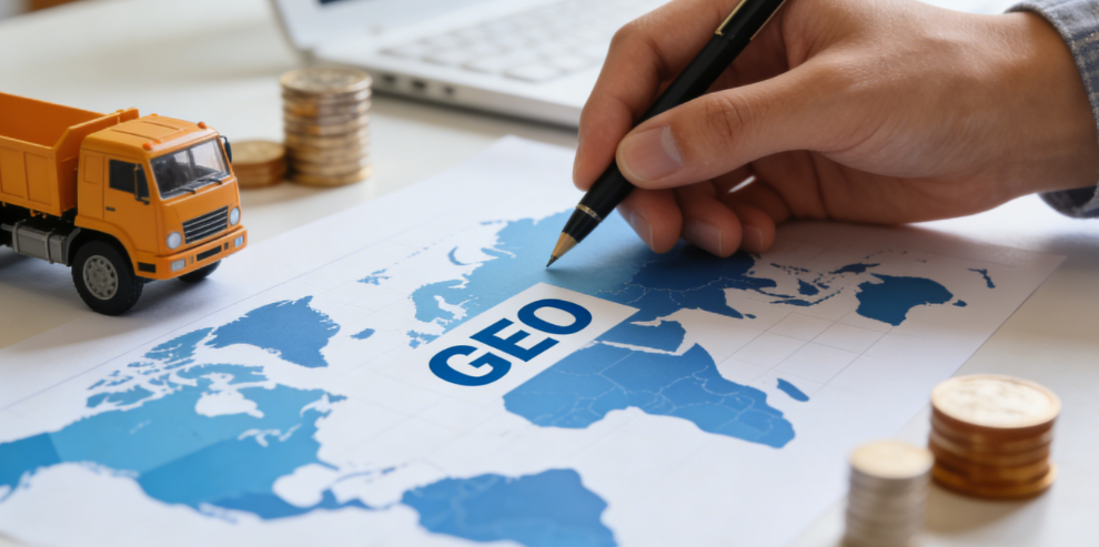 外贸B2B企业GEO内容优化误区及解决流程图