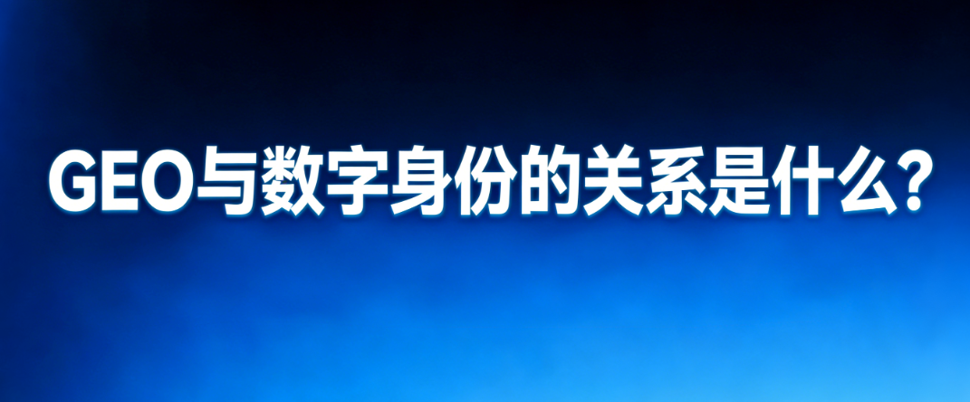 外贸企业数字身份与GEO协同示意图：左侧为零散的线上足迹，右侧为整合后的结构化信任资产，中间用箭头连接表示优化过程