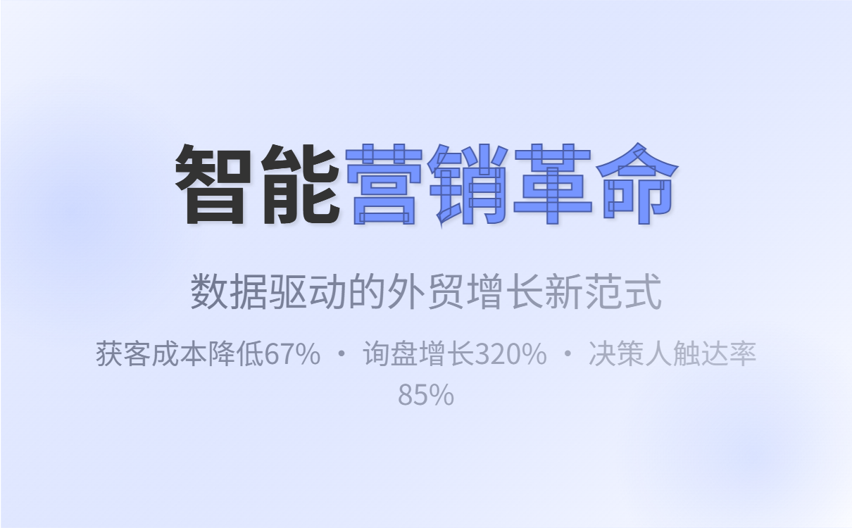 外贸B2B企业破局指南:智能营销如何实现订单增长300% 外贸B2B企业破局指南:智能营销如何实现订单增长300%