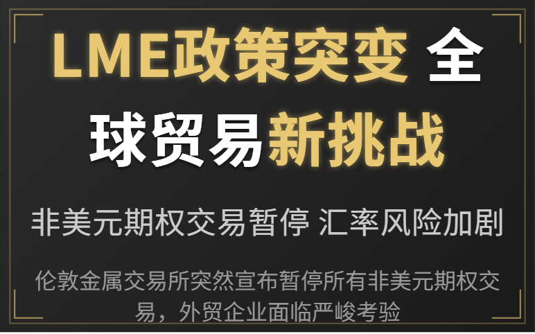 LME暂停非美元期权交易：外贸企业汇率风险应对策略
