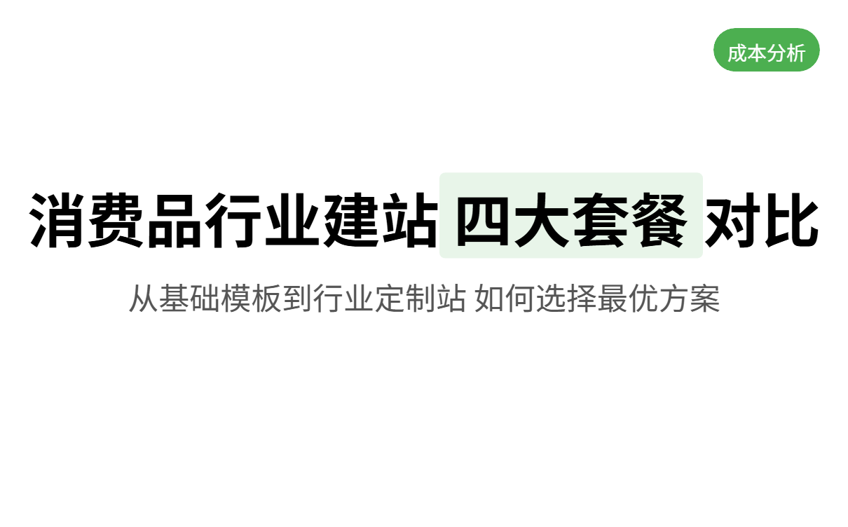 外贸B2B全行业指南：消费品行业做外贸独立站到底要花多少钱？