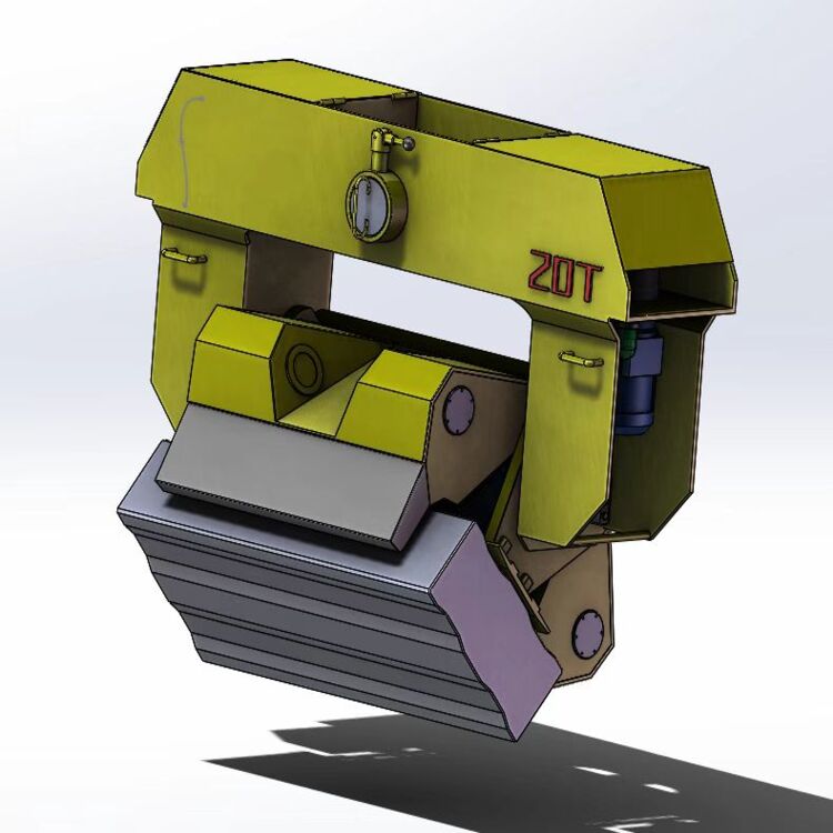Ergonomic aluminum ingot clamp gripping a stack securely with minimal operator effort