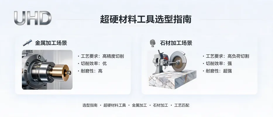 UHD超硬材料工具在金属与石材加工场景下的选型指南