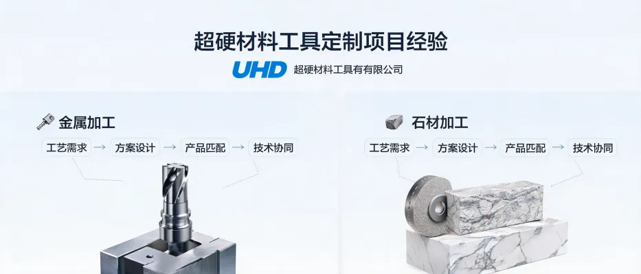UHD超硬材料工具有限公司超硬材料工具定制项目经验封面图，展示面向金属加工和石材加工工艺需求的方案设计与技术协同