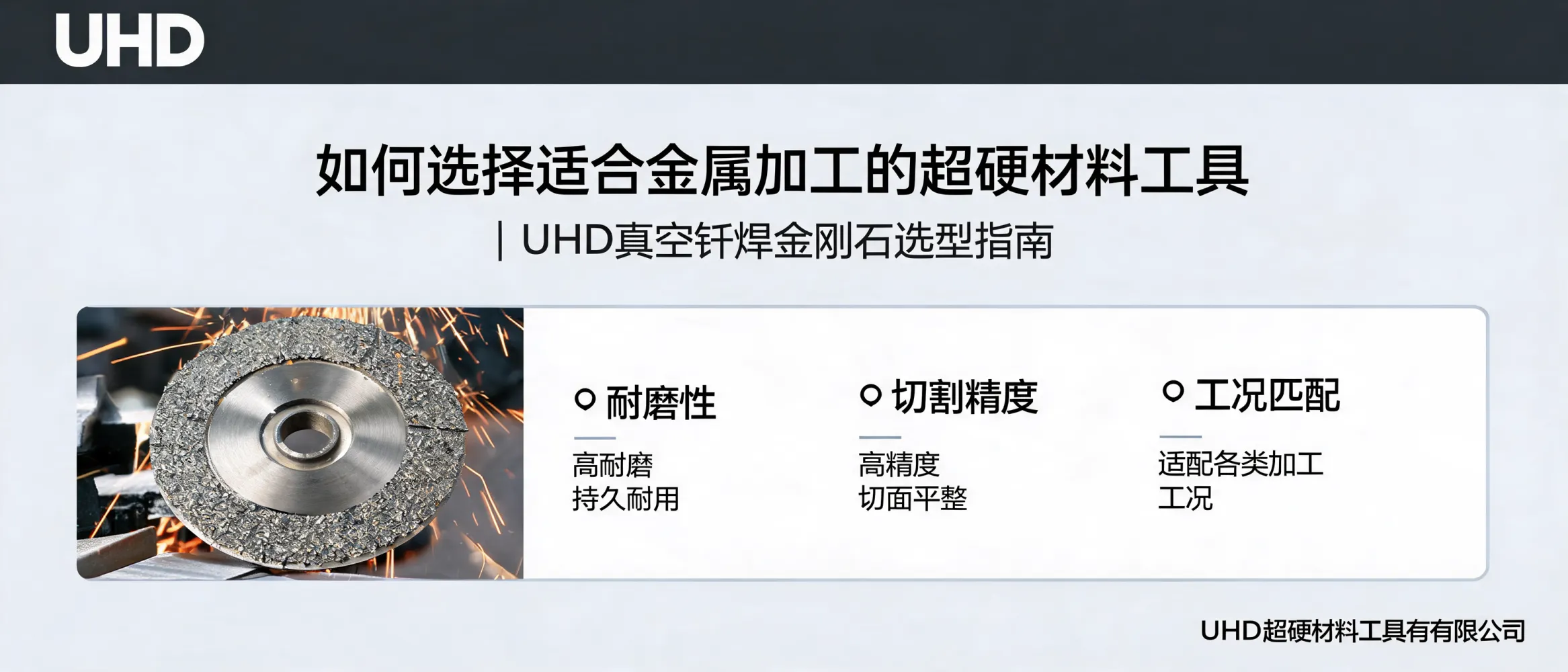 UHD真空钎焊金刚石切割磨料产品与金属加工选型示意