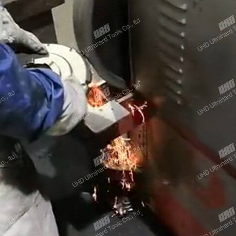Brazed diamond grinding tools in industrial use