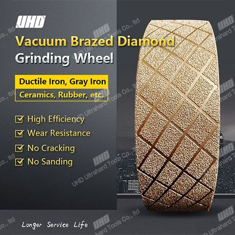 Vacuum brazed diamond grinding wheel processing cast iron pipes