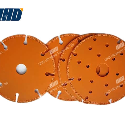 Industrial application of brazed diamond saw blades cutting stainless steel with minimal dust