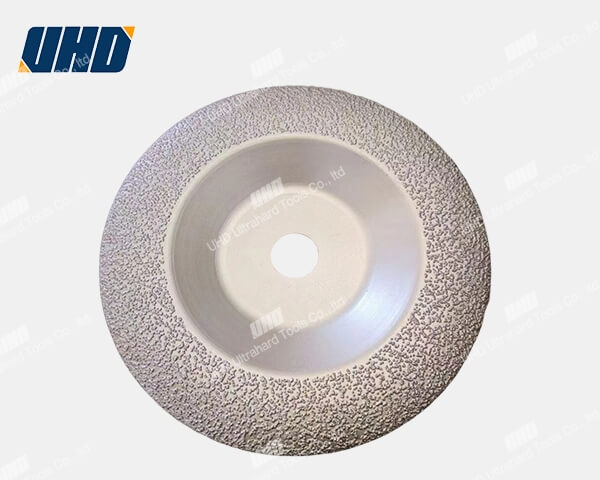 Brazed diamond grinding disc in operation