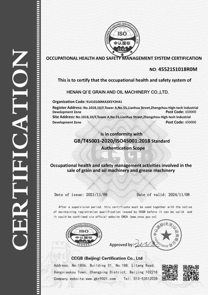 ISO Occupational Health and Safety Management System Certification-QIE Engineering
