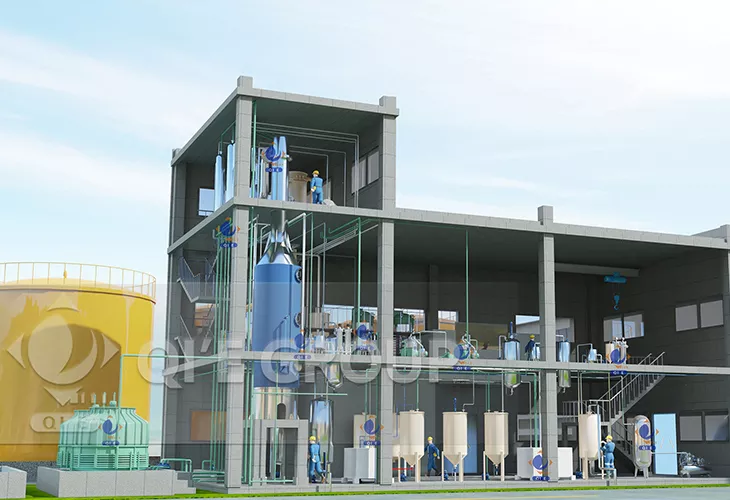 Integrated grain and oil processing line with oil pressing, extraction, and edible oil refining equipment