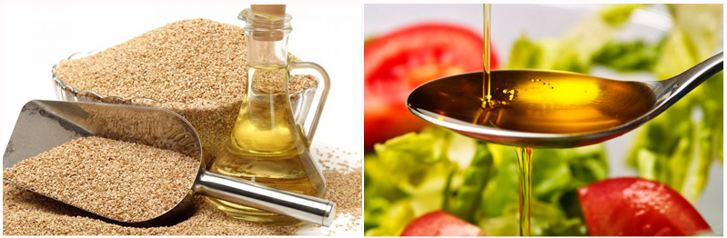 Comparison chart of cold vs hot pressed sesame oil nutrition facts per 100g serving