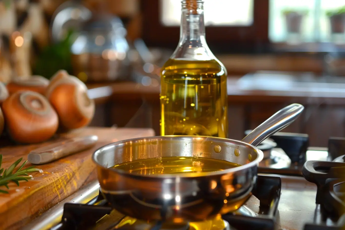 Kaltgepresstes Hagebuttenöl in Glasflasche mit natürlicher Nussnote – ideal für Küche und Beauty