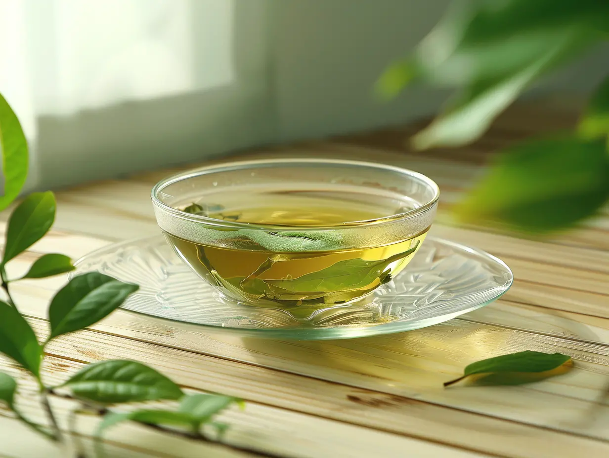 Aceite de Hierba Amarilla usado en ensalada fresca y cuidado de la piel en hogar natural