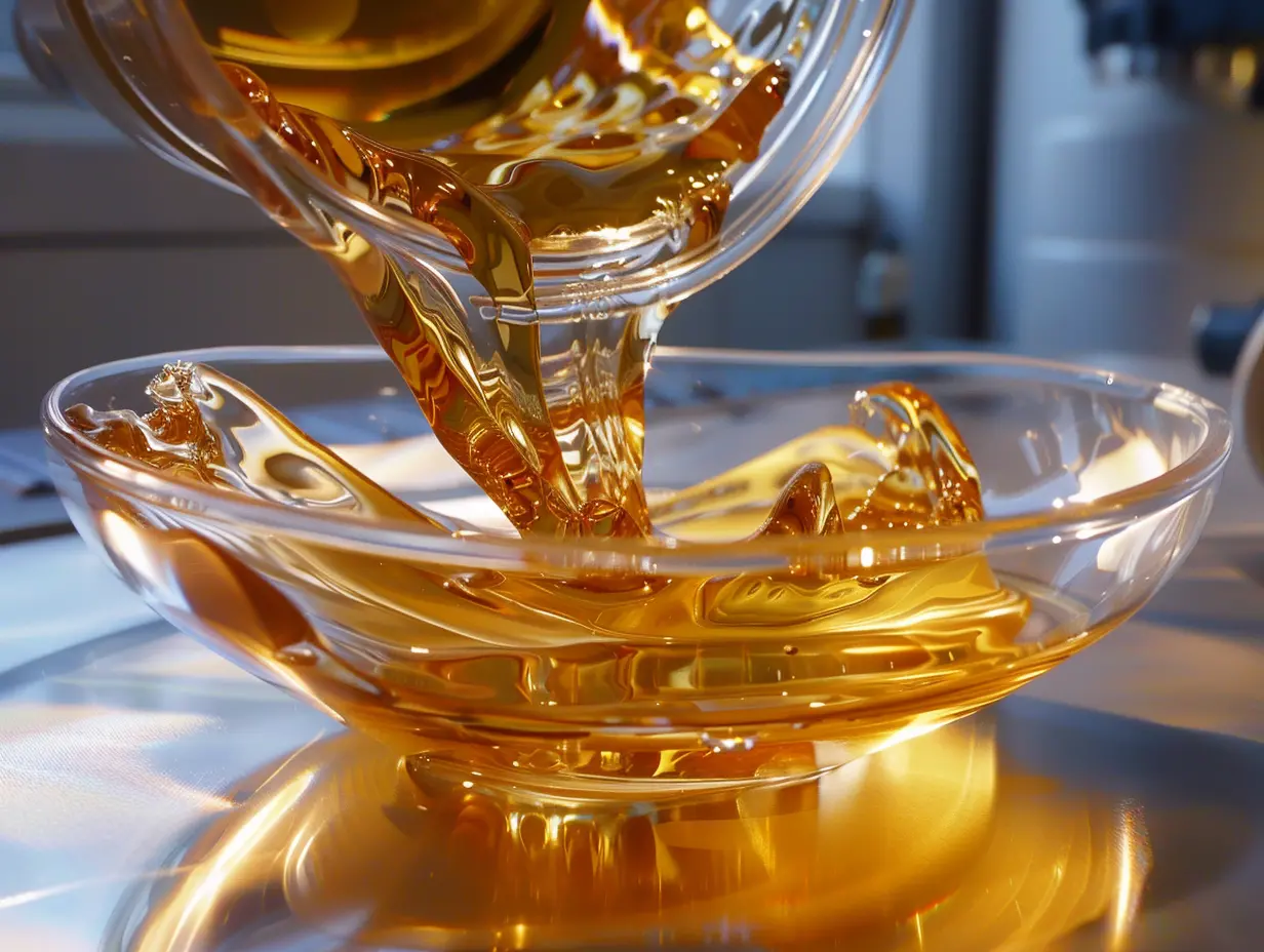 Chef demonstrating baking process with tiger nut oil in kitchen