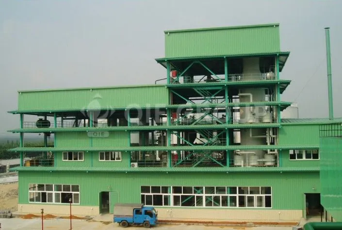 Semi-continuous refined oil production line