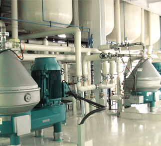 High-vacuum deodorization tower inside a 50 TPD turnkey edible oil refinery plant ensuring Grade 1 cooking oil standards