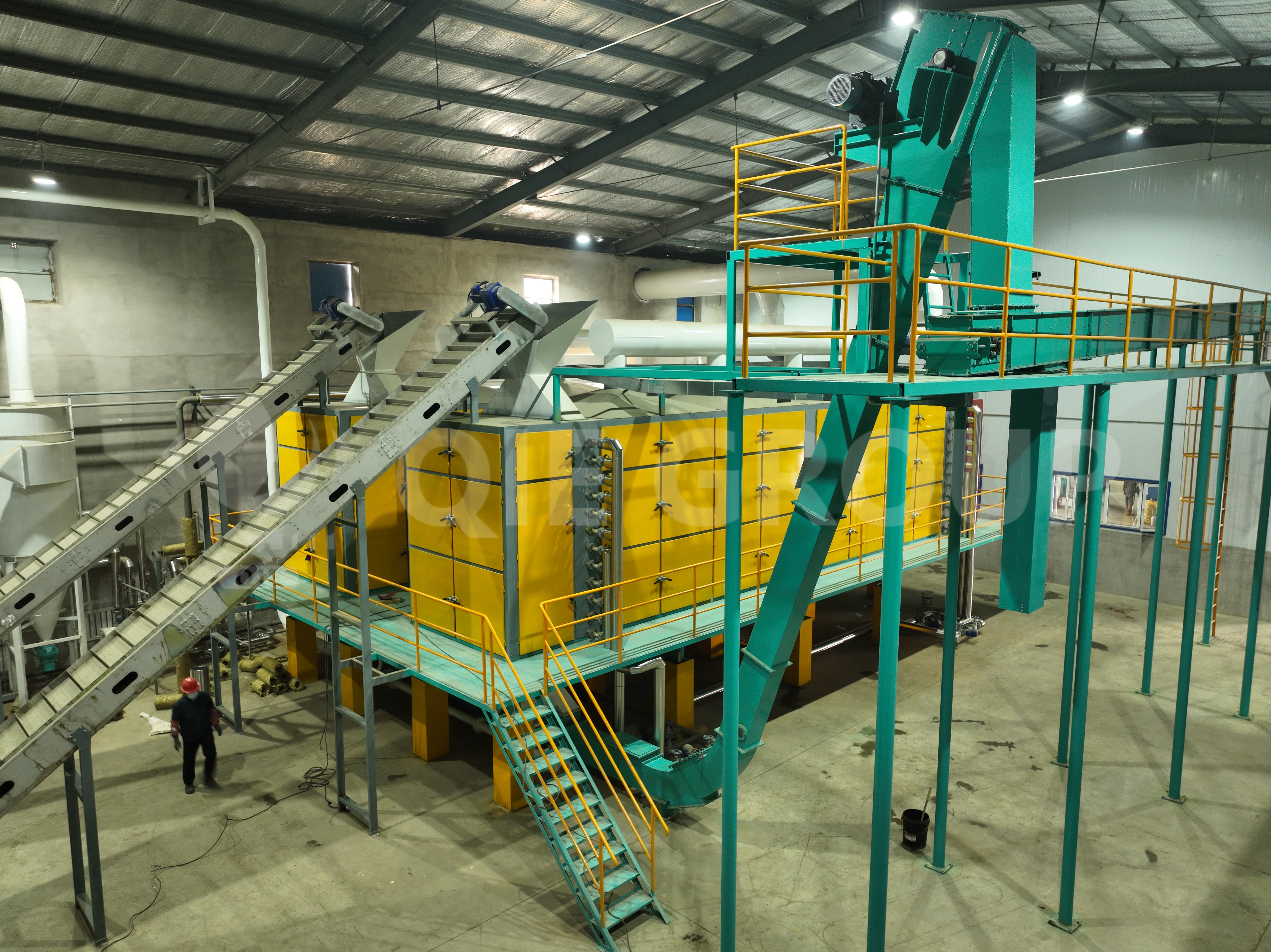 500 TPD edible oil processing project with reserved space for future expansion and automated production systems.