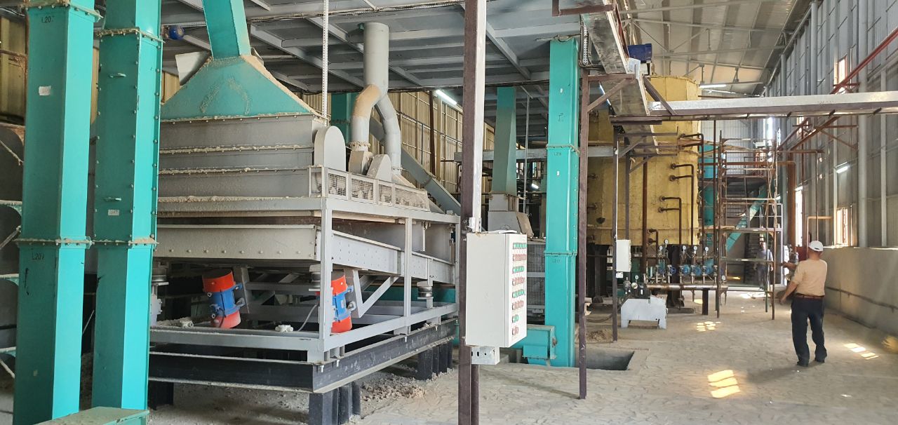 Presse à vis de prépressage pour graines de tournesol, destinée à la récupération d’huile avant l’extraction par solvant
