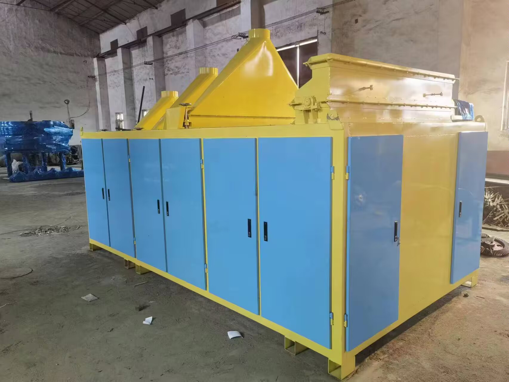Descascaradora industrial de semillas de girasol para separar las cáscaras de las almendras antes de la extracción de aceite