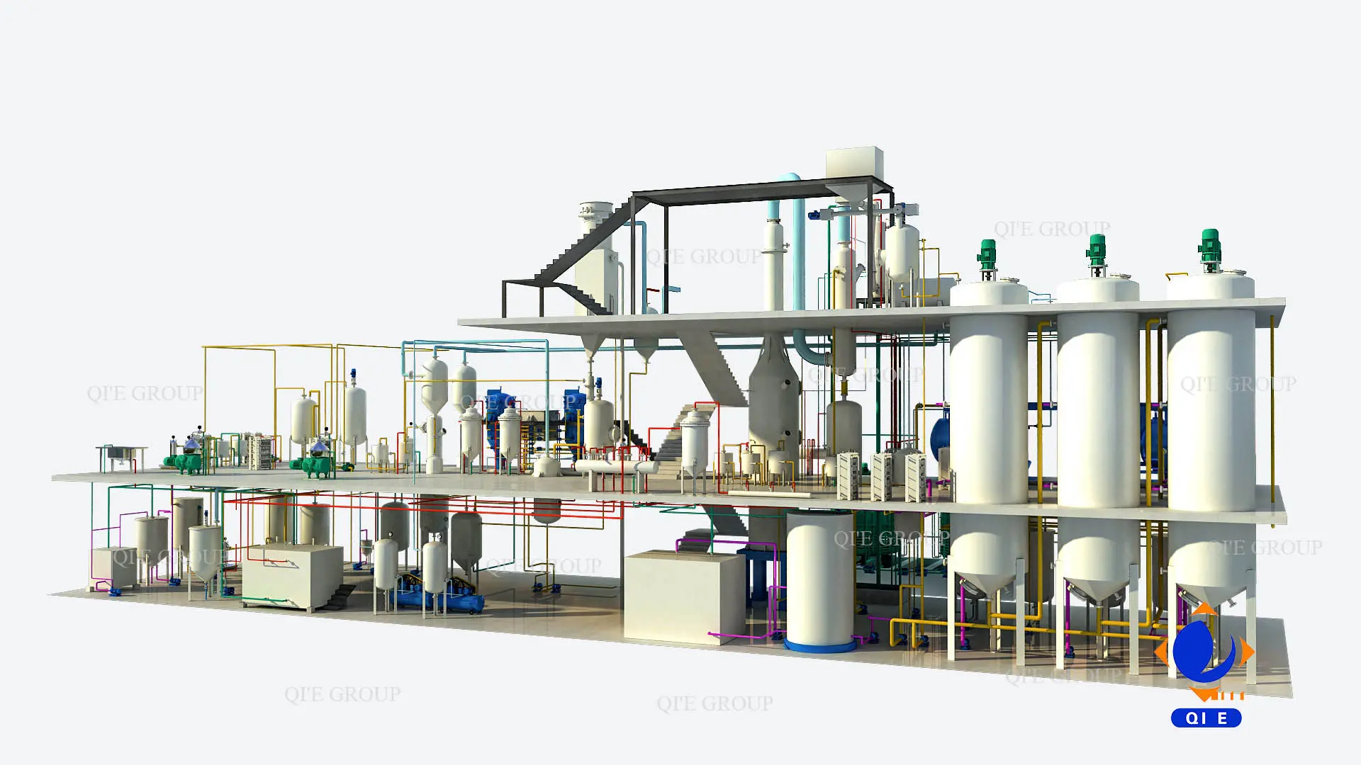 Sunflower oil refining and dewaxing workshop for high-quality edible oil