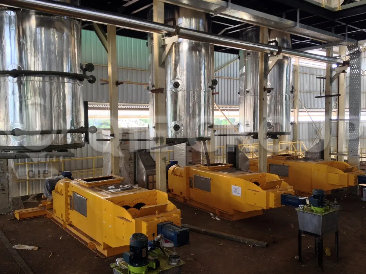 Automated palm oil presses improve oil yield and stability.